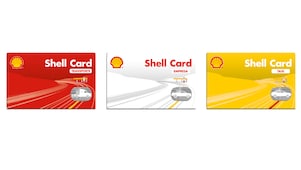 Imagen de las tarjetas Shell Card Empresa, Taxi y Transporte.