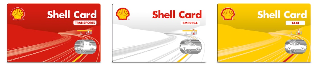 Imagen de las tarjetas Shell Card Empresa, Taxi y Transporte.