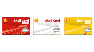 Imagen de las tarjetas Shell Card Empresa, Taxi y Transporte.