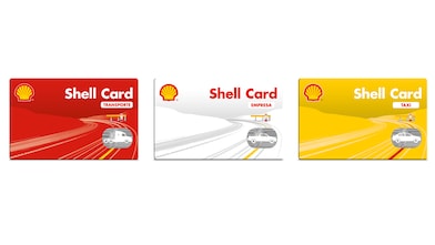 Imagen de las tarjetas Shell Card Empresa, Taxi y Transporte.