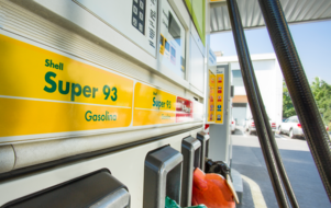 Fuel machine at a Shell service station