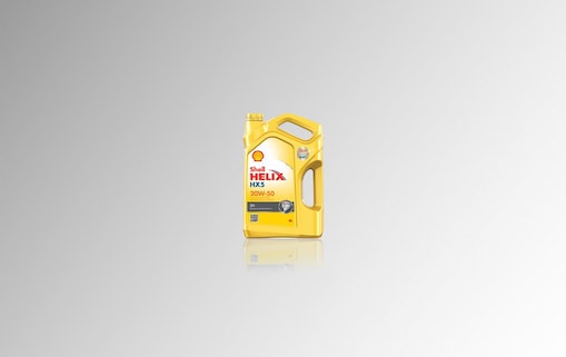 Bidón Shell Helix HX5 SN 20W50 con fondo gris